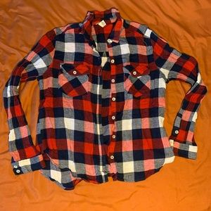 Forever 21 Red, White and Blue Flannel Small